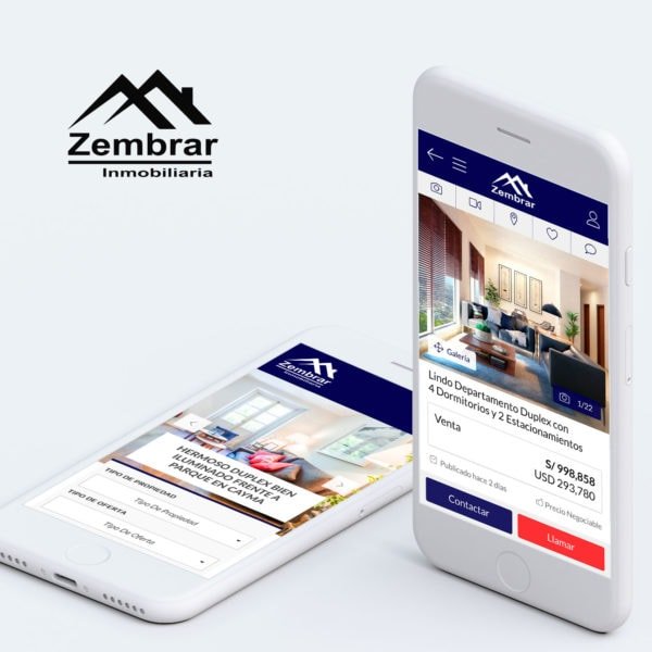 Diseño de Página Web para Zembrar Inmobliaria en Arequipa